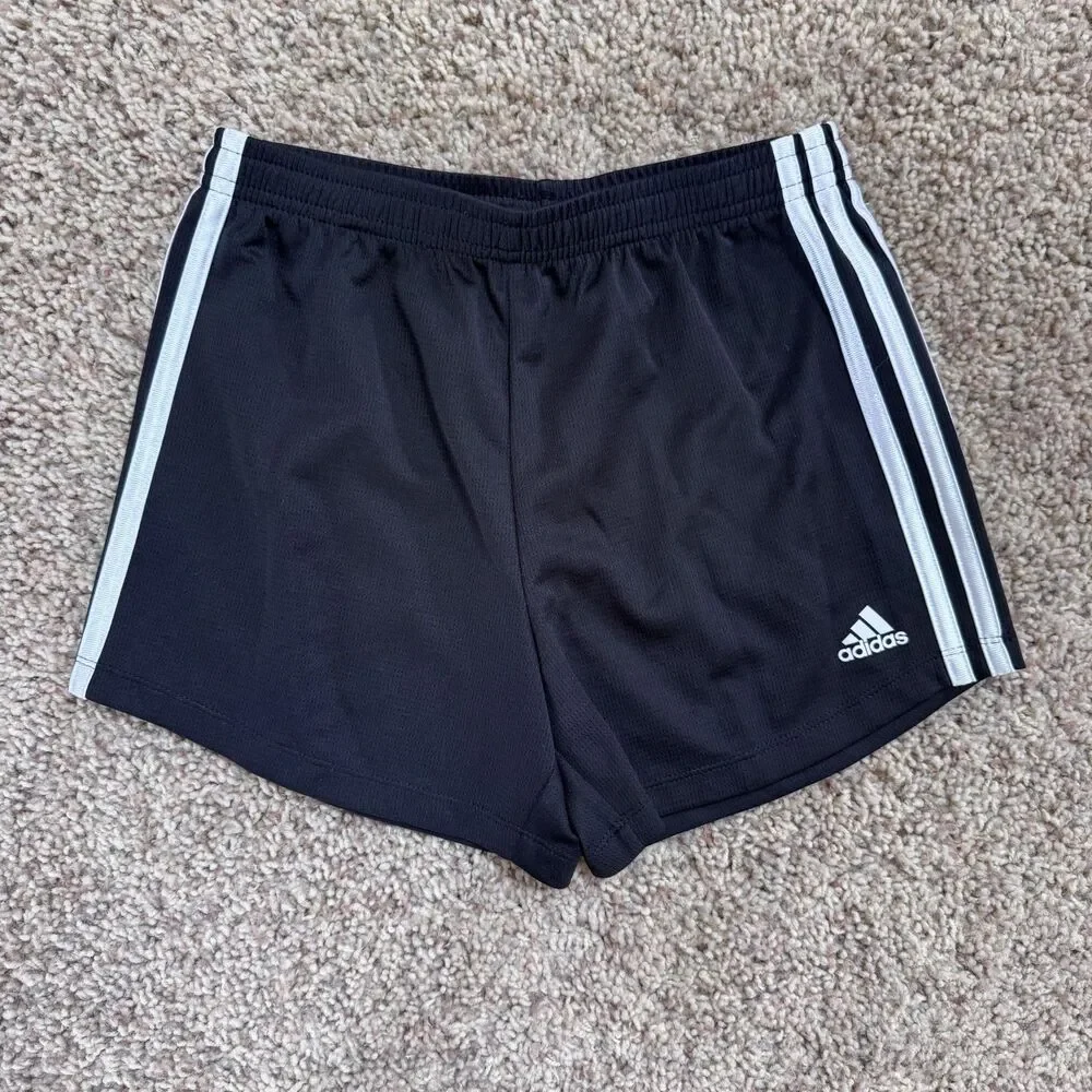 adidas girl size large 12 14 shorts black